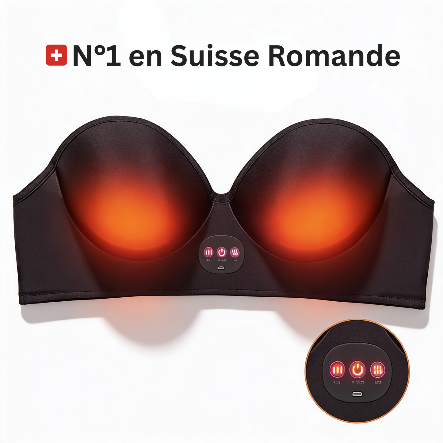 Brassière ThermoPulse™ - Chauffante et massante infrarouge (stimulation naturelle)